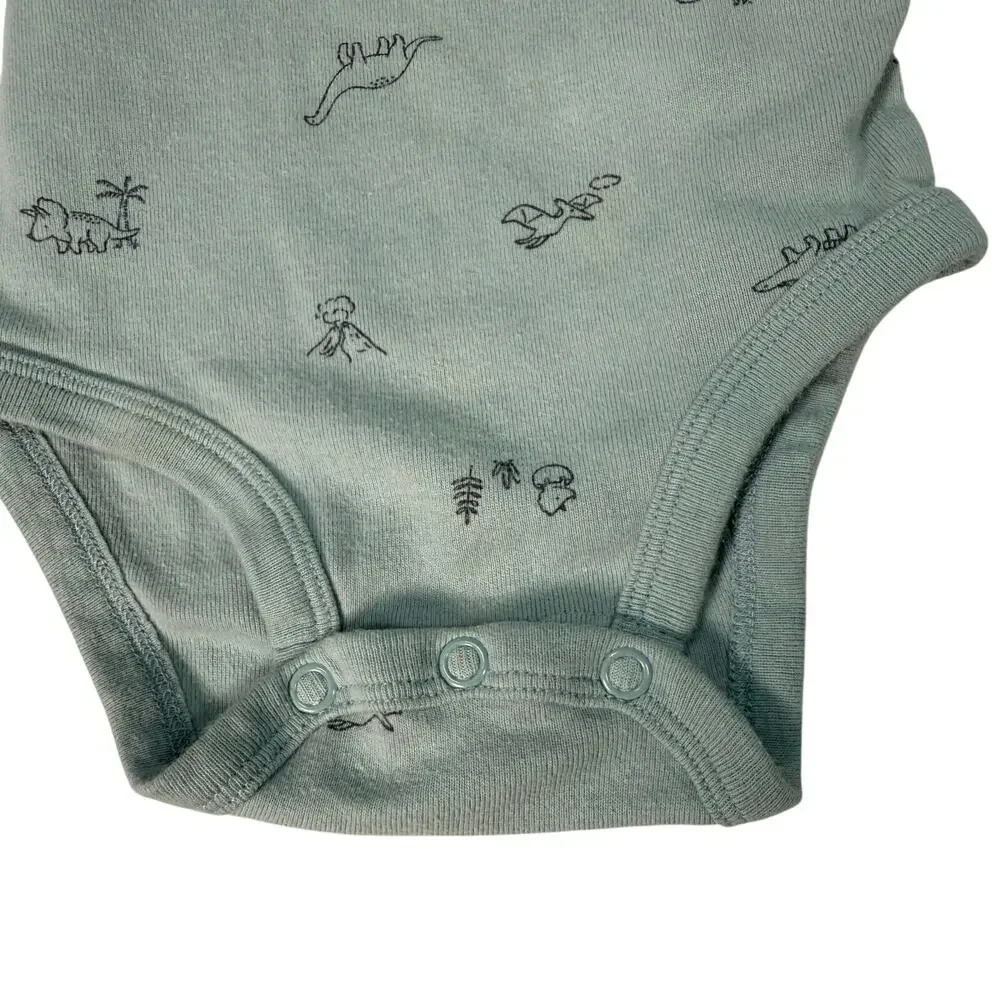 Carter’s Baby 12 Month Dinosaur Bodysuit & Pants Set Blue Tan - Picture 4 of 8